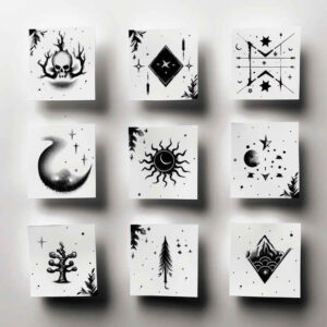 minimalistic tattoo design ideas nonintrusive kaleidoscope for knee