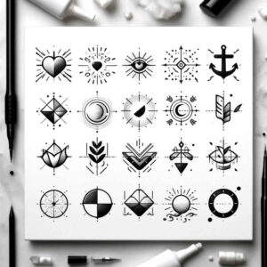 minimalistic tattoo design ideas fine dot meditative art symbolising endurance