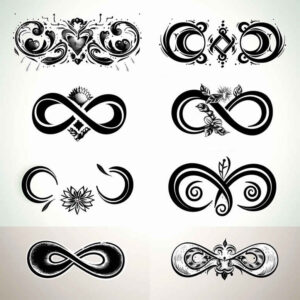 minimalistic tattoo design ideas no shading mystic for lower leg