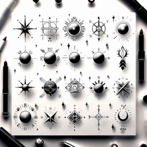 minimalistic tattoo design ideas gentle orderly for outer arm