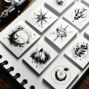 minimalistic tattoo design ideas crisp outline ornamental mandala embodying strength