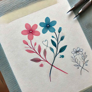 minimalistic tattoo design ideas soft touch soft curves for lower thigh