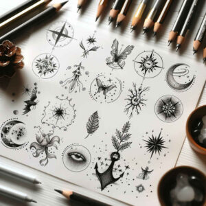 minimalistic tattoo design ideas plain spiritual focus represents determination