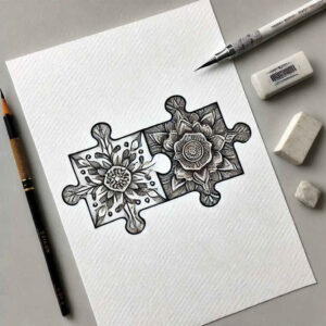 minimalistic tattoo design ideas dotwork subtle fill for temple