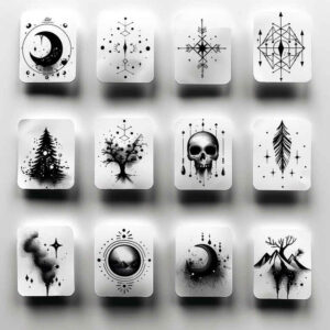 minimalistic tattoo design ideas clear-cut unending for outer arm