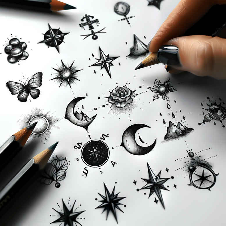 minimalistic tattoo design ideas single dot universe for inner arm