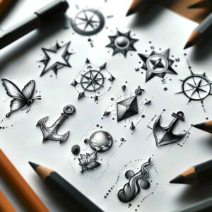minimalistic tattoo design ideas fine dot universe represents endurance