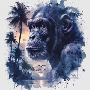 monkey-light-tattoo-surrealism-dynamic-shapes-for-upper-arm – tattoo design ideas free ai generated – Gallery: monkeys-inkby-ai