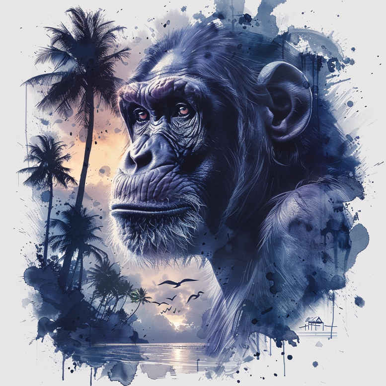 monkey-light-tattoo-surrealism-dynamic-shapes-for-upper-arm – tattoo design ideas free ai generated – Gallery: monkeys-inkby-ai