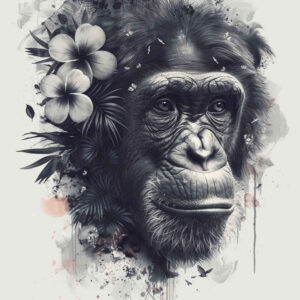 monkey-minimalist-tattoo-surrealism-melted-shapes-for-shoulder – tattoo design ideas free ai generated – Gallery: monkeys-inkby-ai