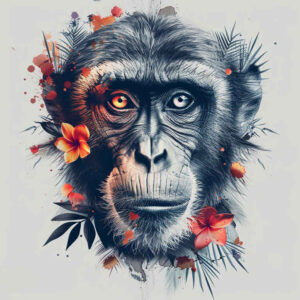 monkey-symbol-tattoo-neotraditional-detailed-linework-for-spine – tattoo design ideas free ai generated – Gallery: monkeys-inkby-ai
