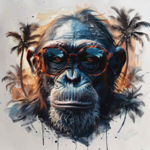 monkey-artistic-tattoo-neotraditional-precise-lines-for-behind-ear – tattoo design ideas free ai generated – Gallery: monkeys-inkby-ai