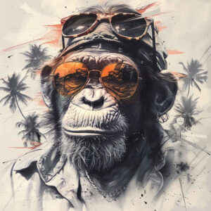 monkey-shading-tattoo-neotraditional-strong-outlines-for-heel – tattoo design ideas free ai generated – Gallery: monkeys-inkby-ai