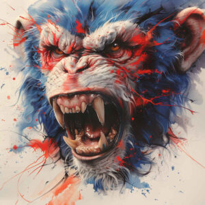 monkey-wave-tattoo-realism-precise-gradient-for-abdomen – tattoo design ideas free ai generated – Gallery: monkeys-inkby-ai