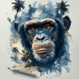 monkey-tail-tattoo-neotraditional-bold-texture-for-thigh – tattoo design ideas free ai generated – Gallery: monkeys-inkby-ai