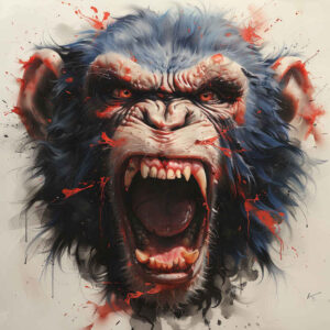 tribal-monkey-tattoo-surrealism-bizarre-for-hip – tattoo design ideas free ai generated – Gallery: monkeys-inkby-ai