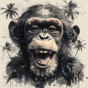 monkey-expression-tattoo-neotraditional-classic-composition-for-calf – tattoo design ideas free ai generated – Gallery: monkeys-inkby-ai
