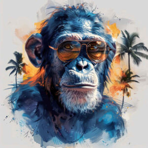 monkey-dot-tattoo-neotraditional-expressive-color-for-back – tattoo design ideas free ai generated – Gallery: monkeys-inkby-ai