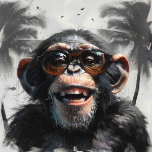 monkey-mysterious-tattoo-realism-glass-effect-for-knee – tattoo design ideas free ai generated – Gallery: monkeys-inkby-ai