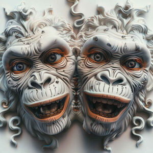 monkey-power-tattoo-surrealism-spectral-hues-for-scapula – tattoo design ideas free ai generated – Gallery: monkeys-inkby-ai