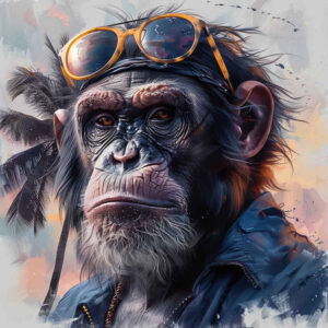 monkey-contour-tattoo-surrealism-hyperreal-for-ankle – tattoo design ideas free ai generated – Gallery: monkeys-inkby-ai