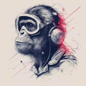monkey-expression-tattoo-surrealism-timeless-for-spine – tattoo design ideas free ai generated – Gallery: monkeys-inkby-ai
