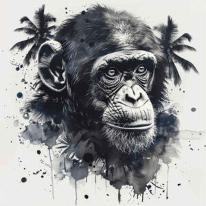 monkey-animal-tattoo-neotraditional-bold-highlights-for-temple – tattoo design ideas free ai generated – Gallery: monkeys-inkby-ai