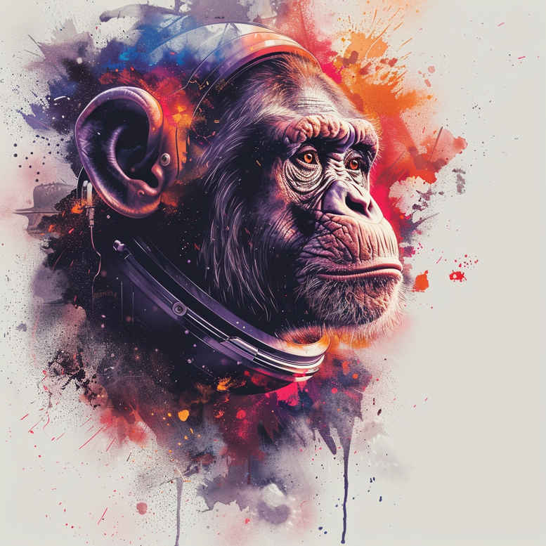 monkeys tattoo design ideas clean fill curious gaze determination and power