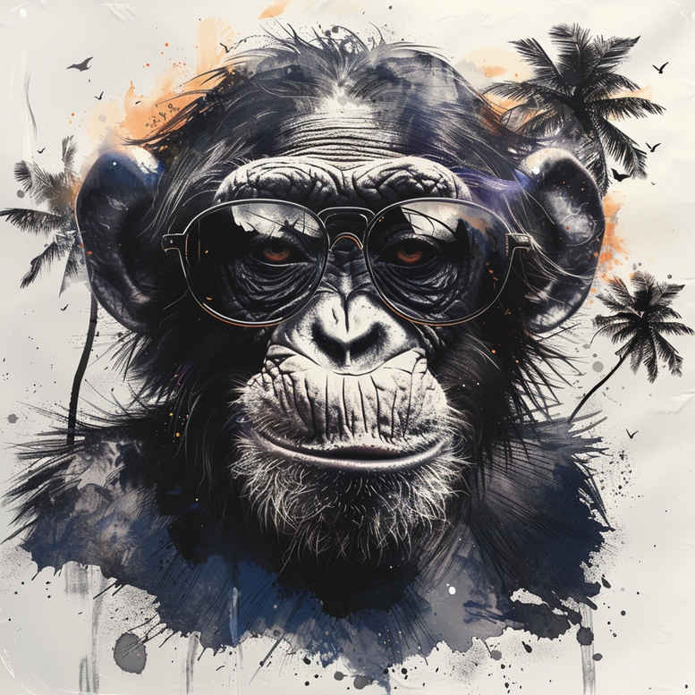 monkeys tattoo design ideas Realism inner glow curious gaze shows resilience