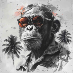 monkeys tattoo design ideas dreamlike detailed tail for calf