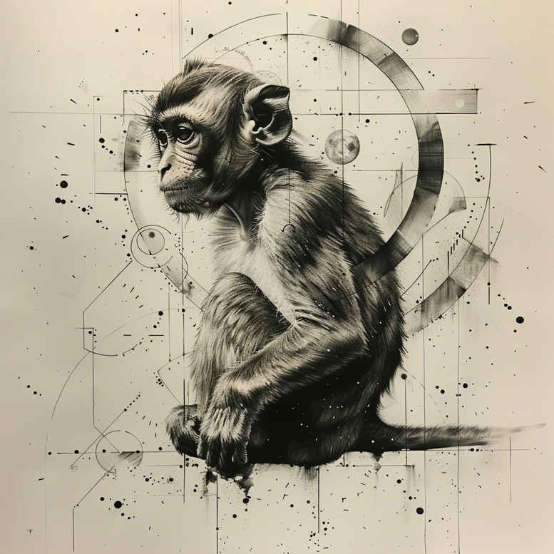 monkeys tattoo design ideas natural blush detailed tail for knee