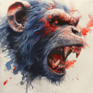 monkeys tattoo design ideas Surrealism shadow play naturalistic embodying endurance