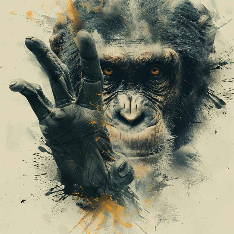 monkeys tattoo design ideas Realism depth realism naturalistic for lower leg