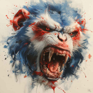 monkeys tattoo design ideas Surrealism ghostly shapes soft fur for triceps