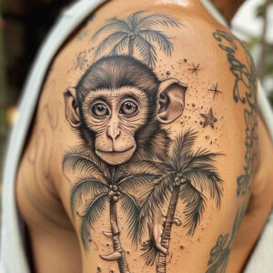 monkey-shading-tattoo-realism-studio-quality-for-elbow – tattoo design ideas free ai generated – Gallery: monkeys-inkby-ai