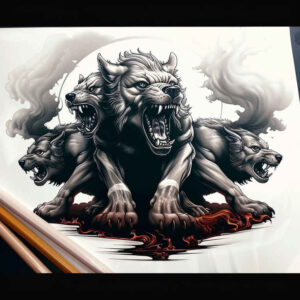 ancient-monsters – tattoo design ideas free ai generated – eerie – for-ankle – Gallery: monsters-greece-inkby-ai