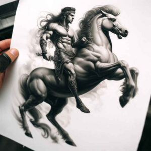 ancient-monsters – tattoo design ideas free ai generated – eerie – for-lower-thigh – Gallery: monsters-greece-inkby-ai