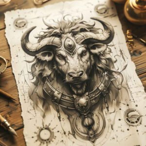 monster-and-fire – tattoo design ideas free ai generated – possessed – for-scapula – Gallery: monsters-greece-inkby-ai