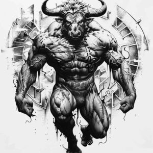 monster-symbol-of-fear – tattoo design ideas free ai generated – gagged – for-lower-arm – Gallery: monsters-greece-inkby-ai