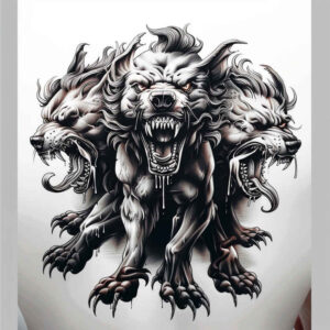 monster-symbol-of-fear – tattoo design ideas free ai generated – moody – for-fingers – Gallery: monsters-greece-inkby-ai