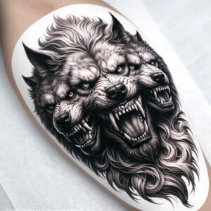 monster-with-claws – tattoo design ideas free ai generated – menacing – for-collarbone – Gallery: monsters-greece-inkby-ai