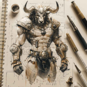 monster-with-flames – tattoo design ideas free ai generated – grim – for-hand – Gallery: monsters-greece-inkby-ai