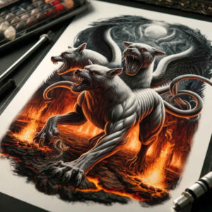 monster-with-human-body – tattoo design ideas free ai generated – silence – for-outer-arm – Gallery: monsters-greece-inkby-ai