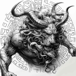 monster-with-might – tattoo design ideas free ai generated – distorted – for-arm – Gallery: monsters-greece-inkby-ai