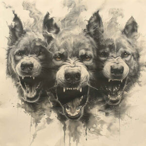 monster-with-weapon – tattoo design ideas free ai generated – distorted – for-biceps – Gallery: monsters-greece-inkby-ai