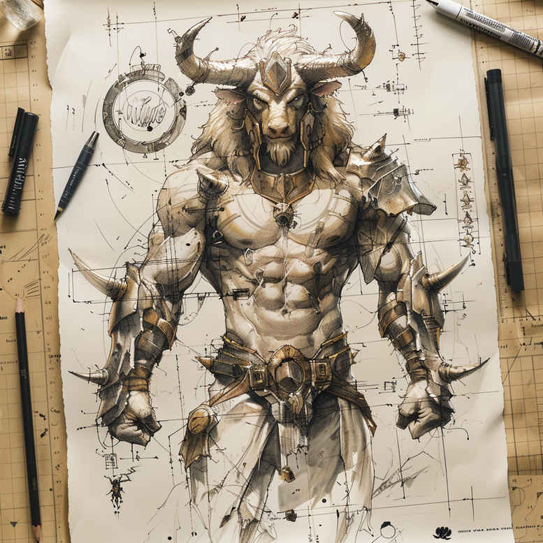 monster-with-weapon – tattoo design ideas free ai generated – phantom – for-upper-chest – Gallery: monsters-greece-inkby-ai