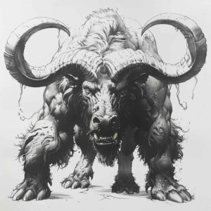 monster-with-womans-head – tattoo design ideas free ai generated – unsettling – for-elbow – Gallery: monsters-greece-inkby-ai