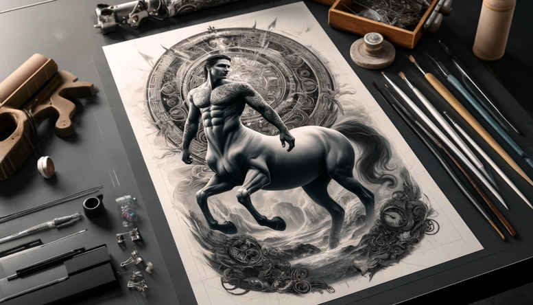 mythological-monsters – tattoo design ideas free ai generated – gothic – for-upper-shoulder – Gallery: monsters-greece-inkby-ai