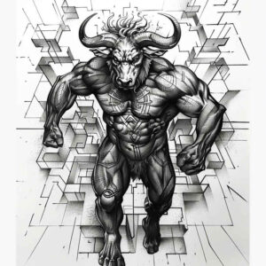 mythological-monsters – tattoo design ideas free ai generated – haunted-house – for-collarbone – Gallery: monsters-greece-inkby-ai