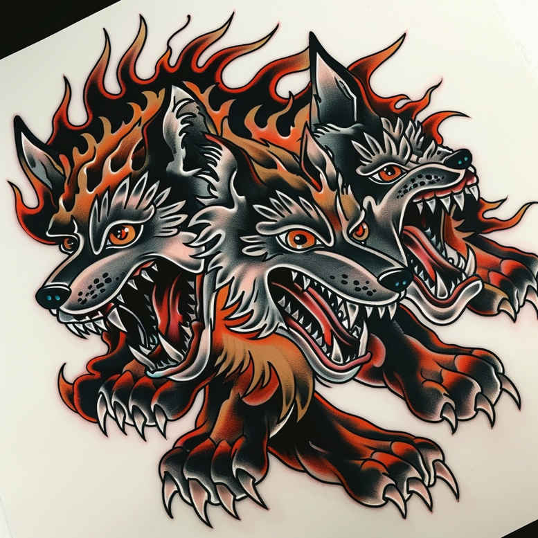 monsters-greece tattoo design ideas Surrealism disorienting chilling stands for courage